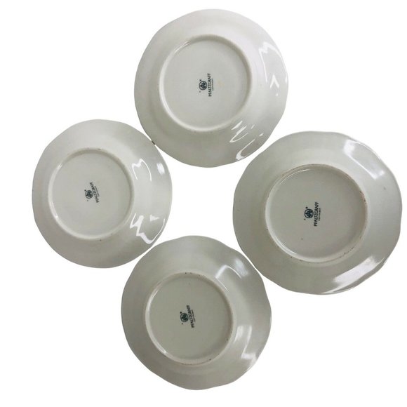 4 Pfaltzgraff Red Ribbon Cup And Saucer Sets Stoneware Christmas Holiday Vintage - Picture 3 of 11